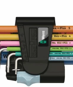 Wera 3950/9 Stainless Unbrakonøgle Sæt Multicolor